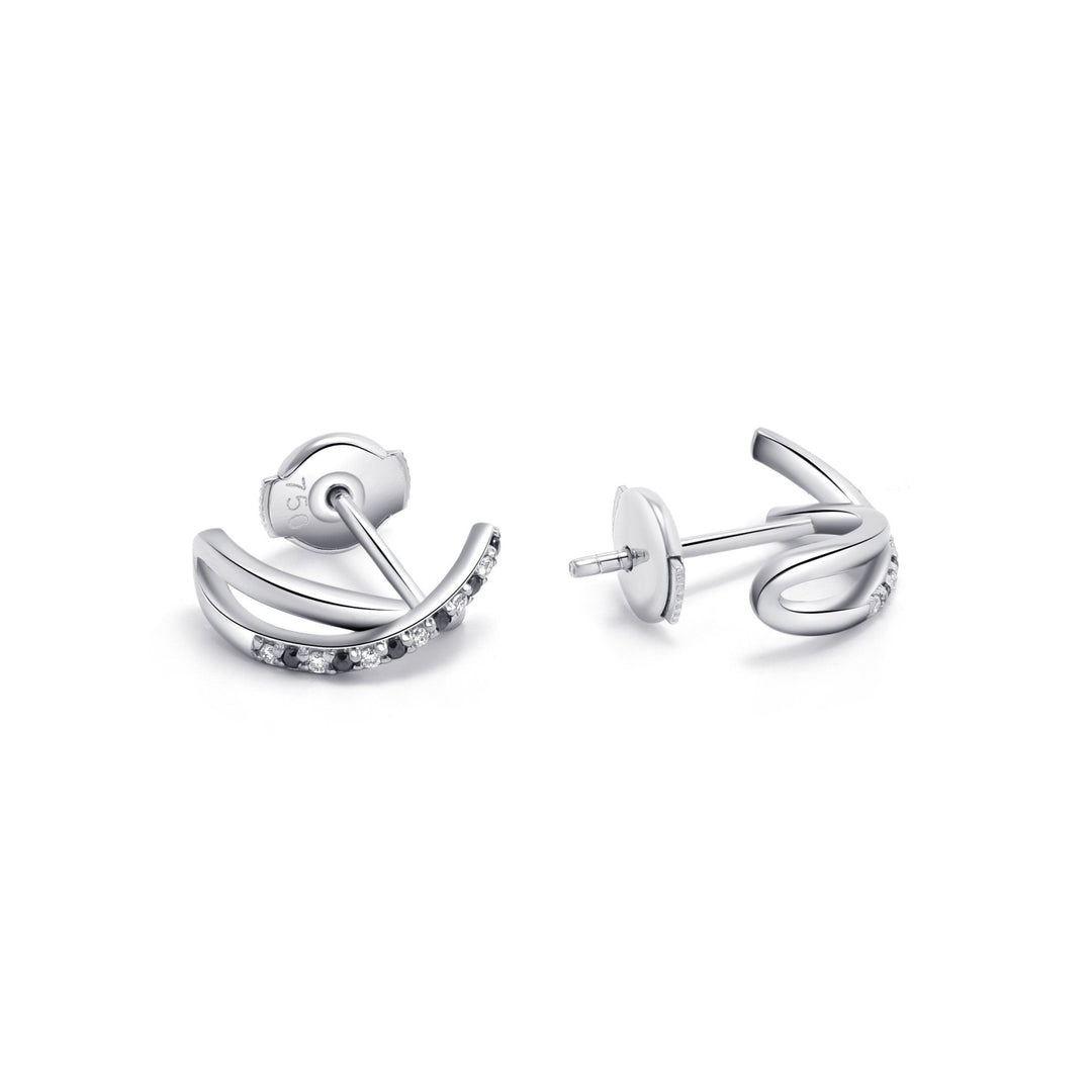 0.12Ct White Gold Studs Earrings with Diamonds - MoonClosing