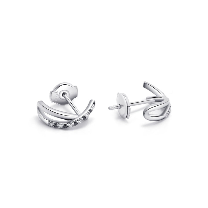 0.12Ct White Gold Studs Earrings with Diamonds - MoonClosing