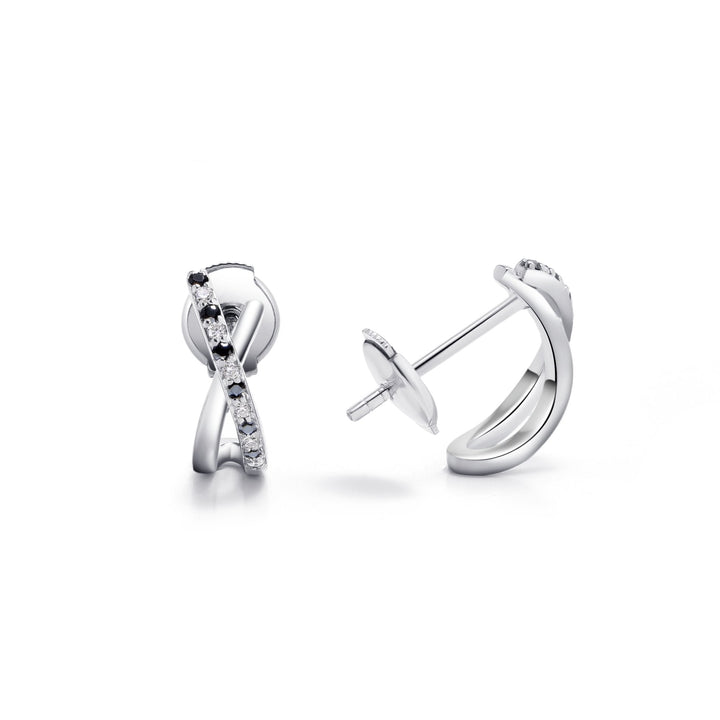 0.12Ct White Gold Studs Earrings with Diamonds - MoonClosing