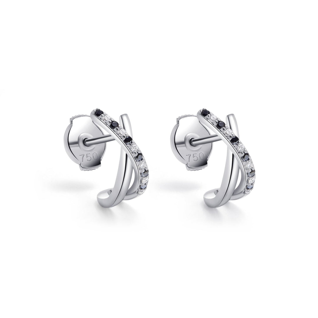 0.12Ct White Gold Studs Earrings with Diamonds - MoonClosing