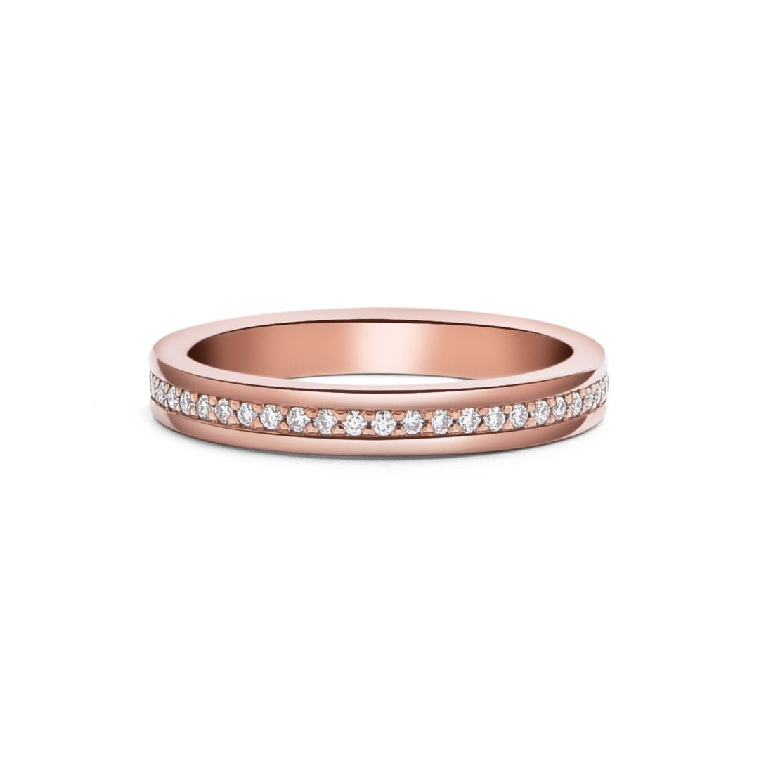 0.24Ct Slim Eternity Band Paved with Diamonds - MoonClosing