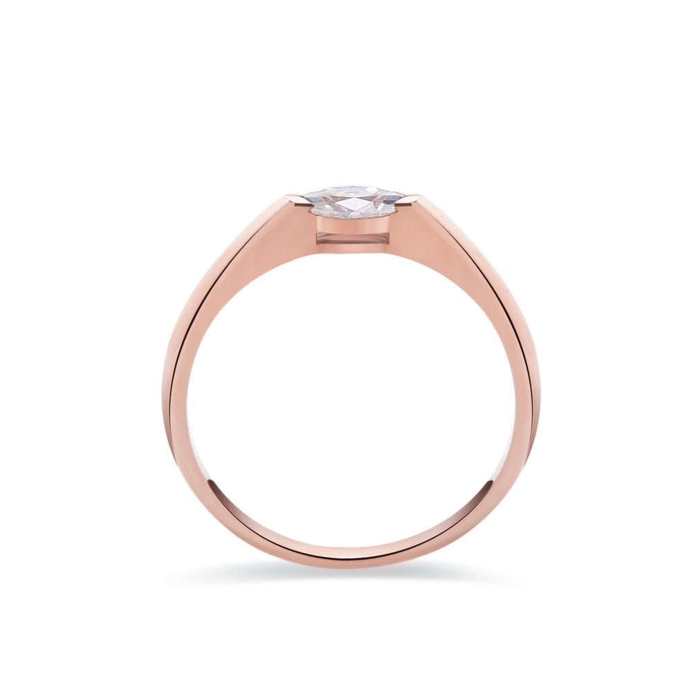 0.25Ct Rose Gold Marquise Solitaire Diamond Ring - MoonClosing