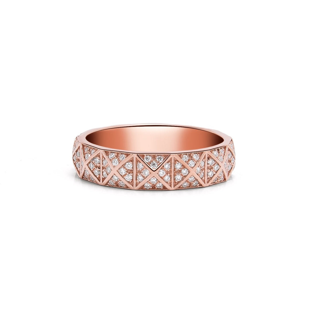 0.45Ct Pyramid Eternity Band Paved with Diamonds - MoonClosing