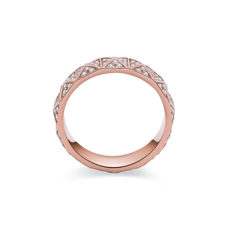 0.45Ct Pyramid Eternity Band Paved with Diamonds - MoonClosing