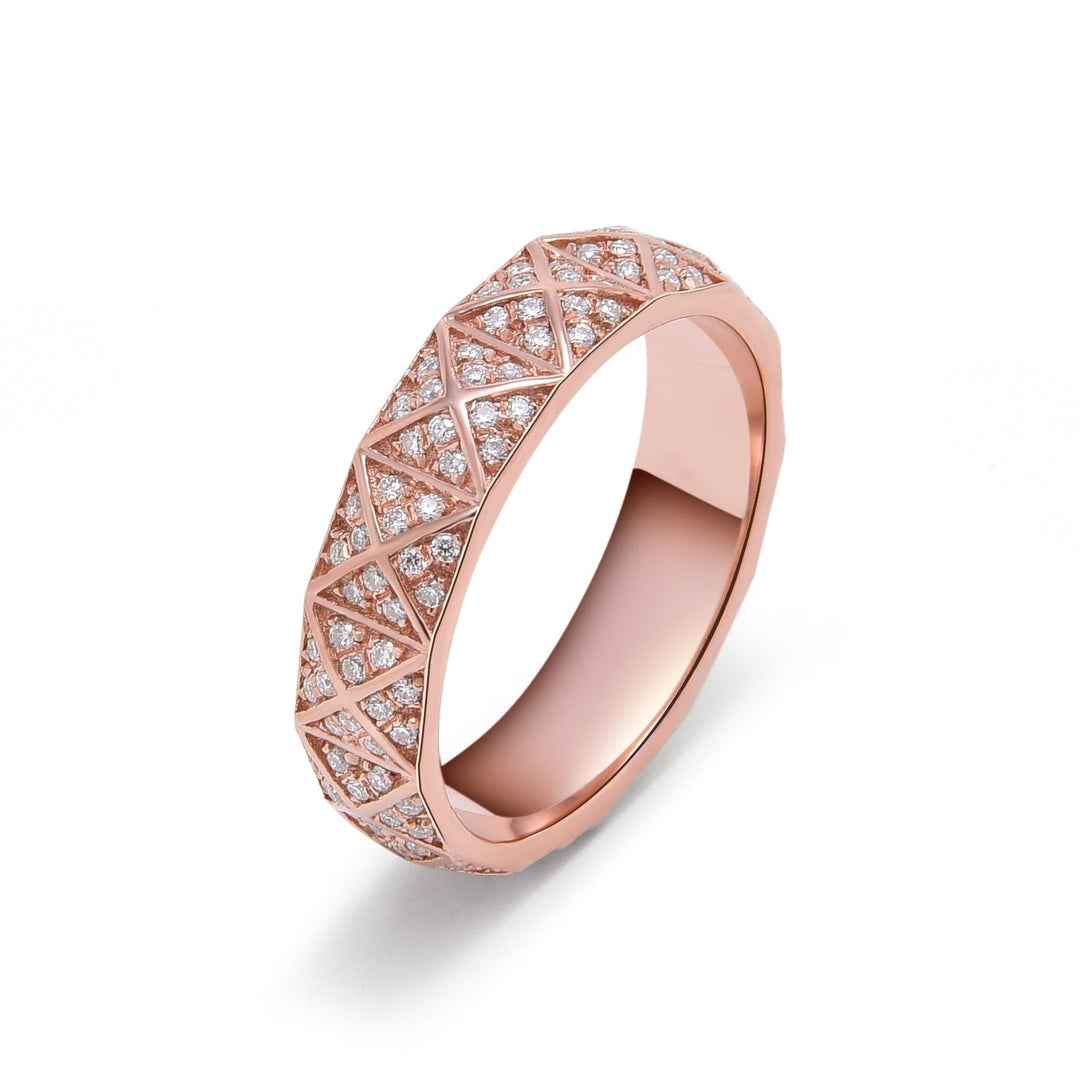 0.45Ct Pyramid Eternity Band Paved with Diamonds - MoonClosing