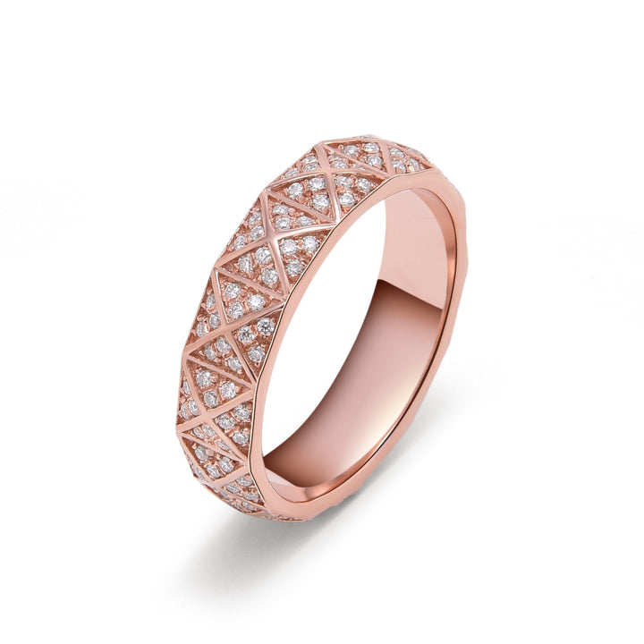 0.45Ct Pyramid Eternity Band Paved with Diamonds - MoonClosing