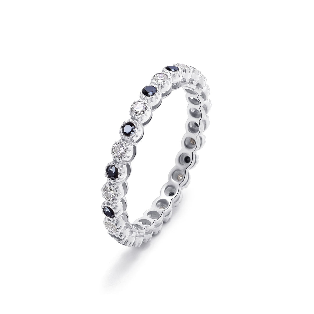 0.6Ct Crown Eternity Ring with Diamonds - MoonClosing