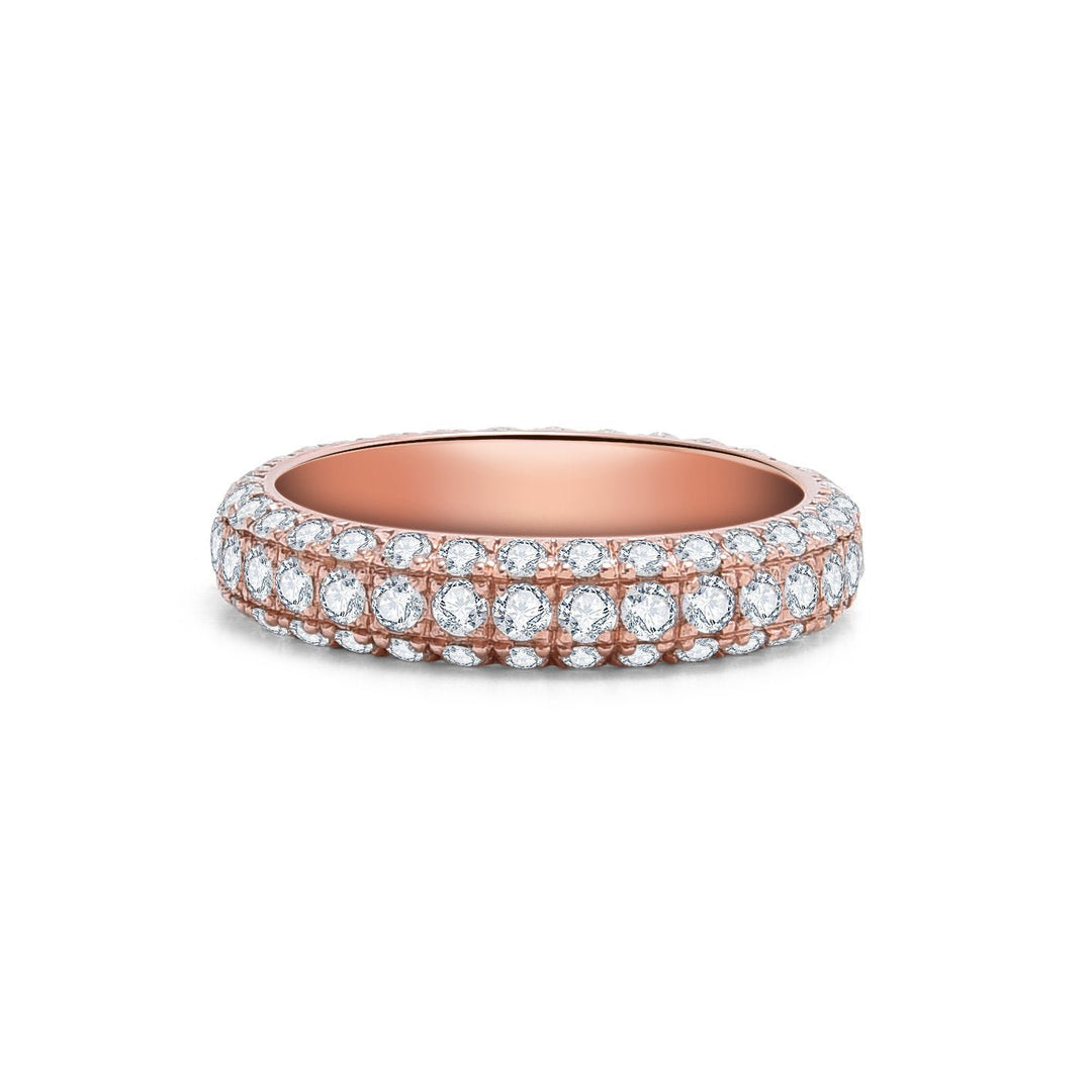 1.76Ct Triple - row Eternity Band Paved with Diamonds - MoonClosing