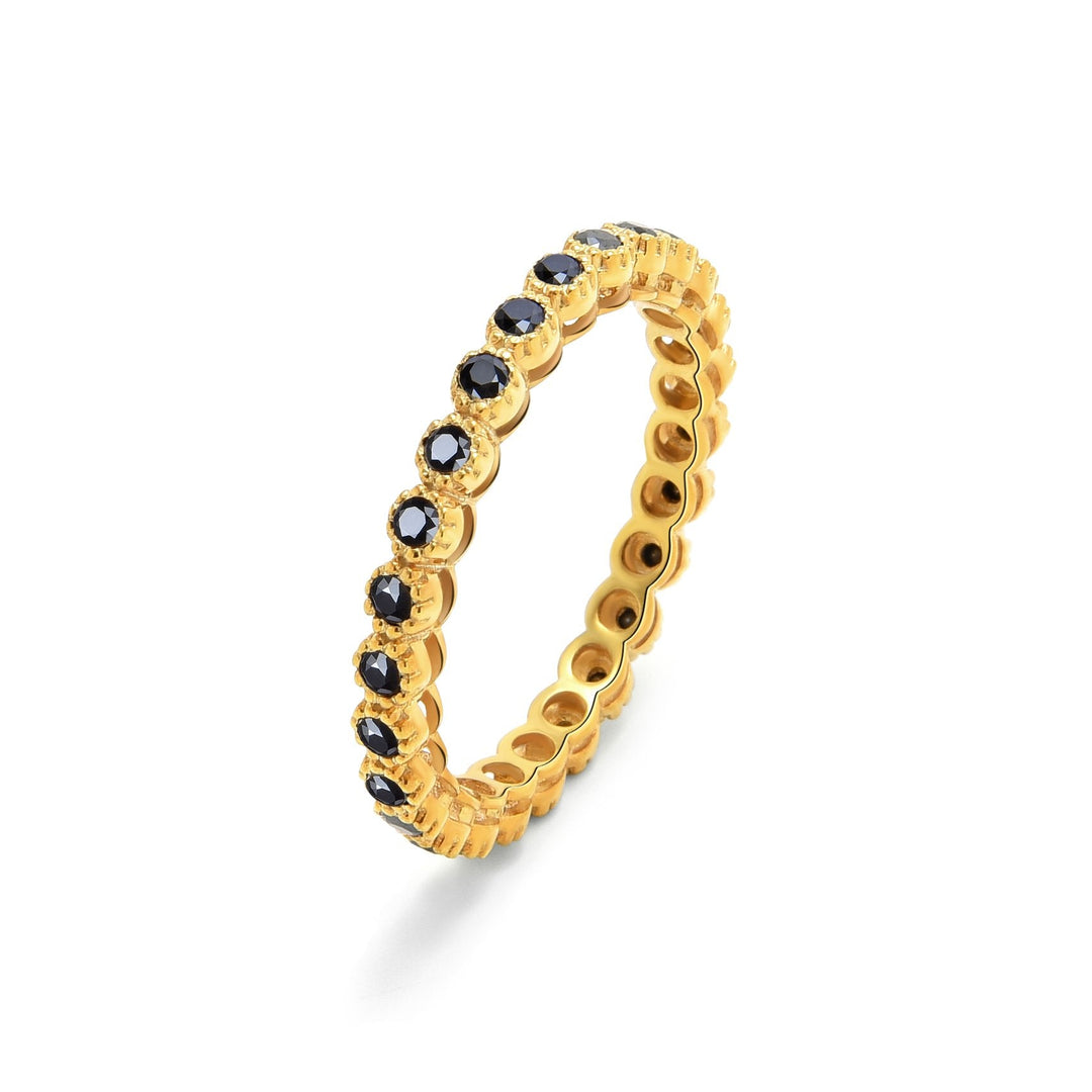 18K Full Eternity Black Diamond Band - MoonClosing