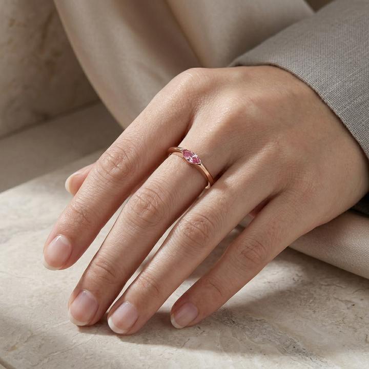 Slim Marquise Ring | Rose Gold