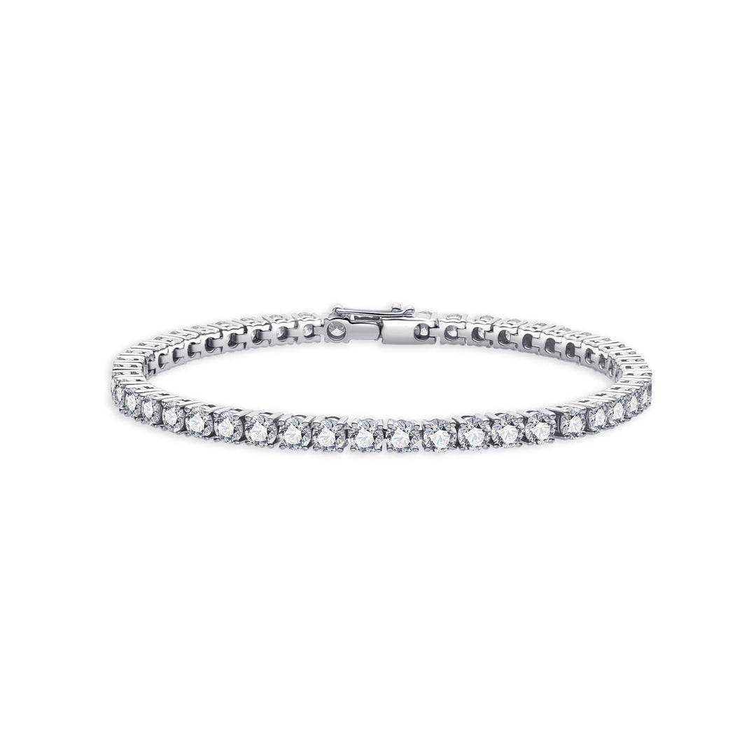 5.1Ct Diamond Tennis Crown in 18K White Gold - MoonClosing