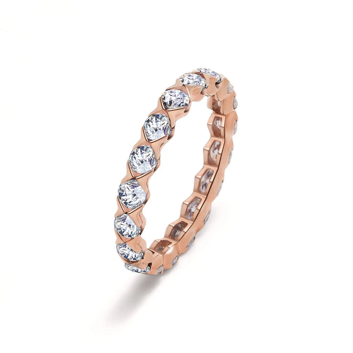1.8Ct Eternity Ring Paved with Diamonds