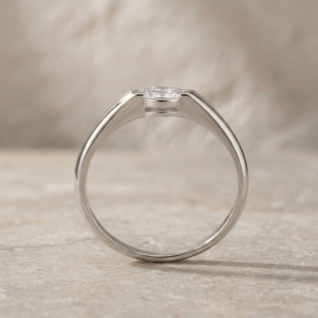 Slim Marquise Ring | White Gold