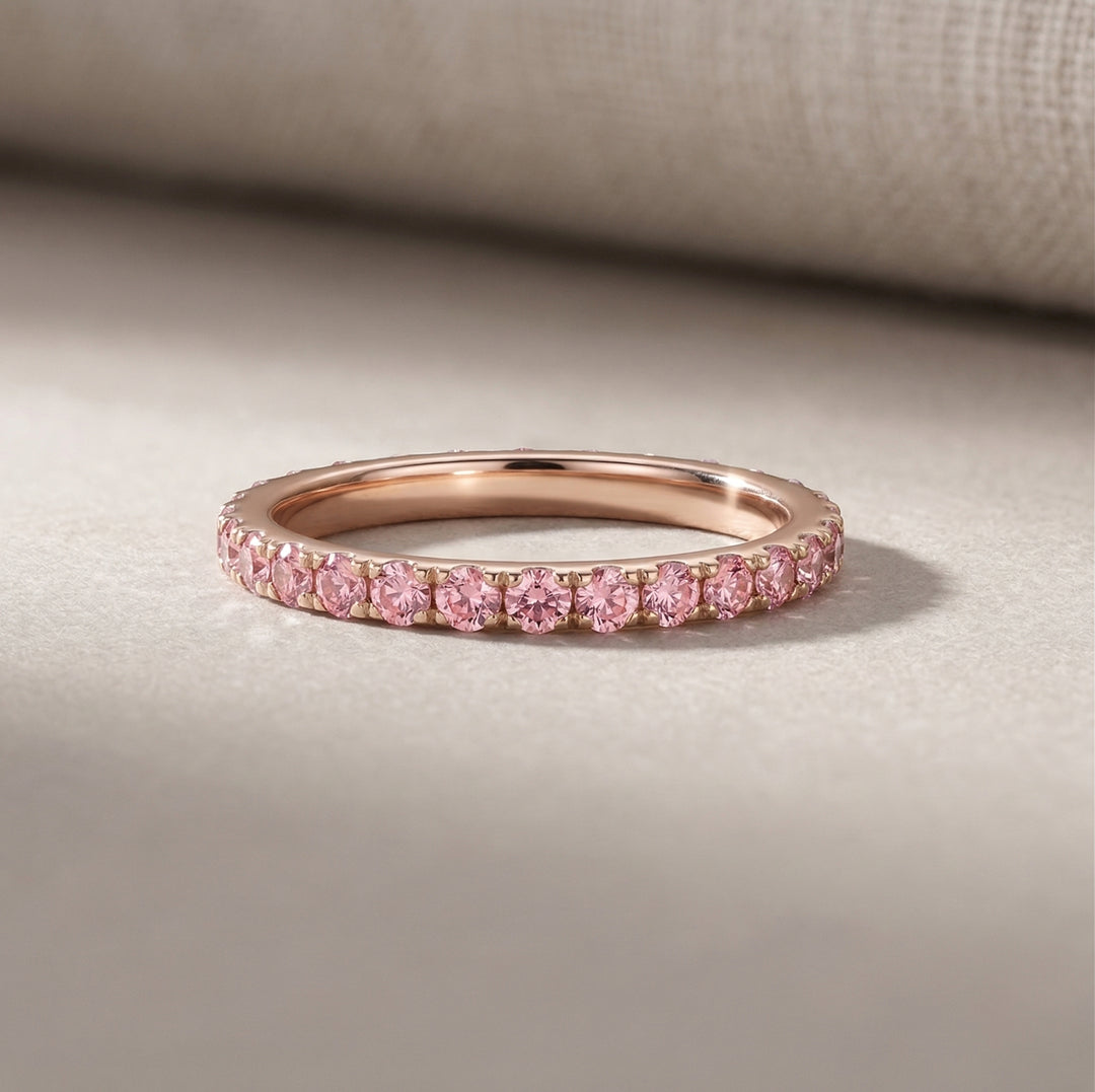 Rose Gold Slim Full Eternity Ring