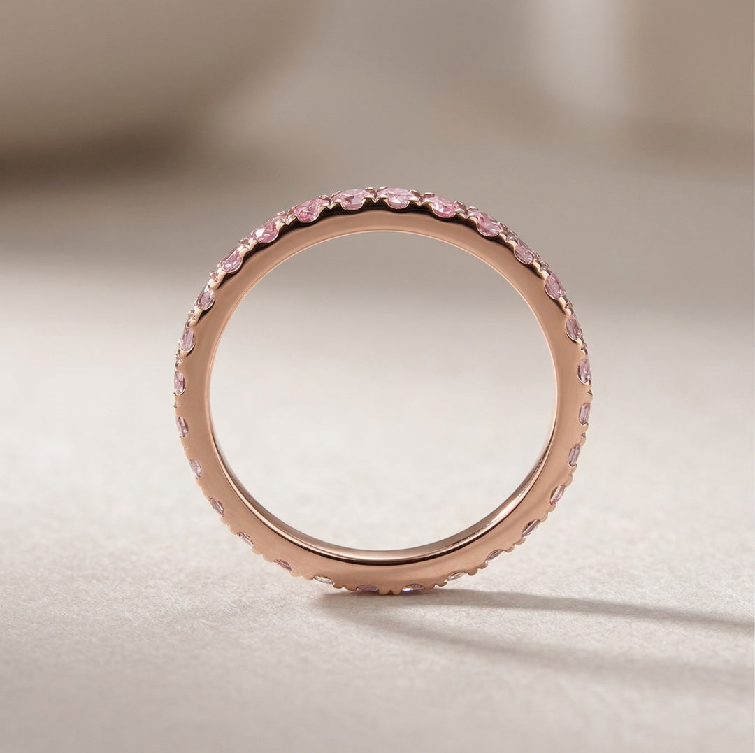 Rose Gold Slim Full Eternity Ring
