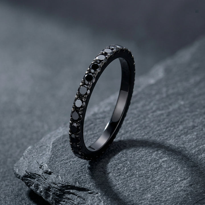 Black Gold Slim Eternity Ring