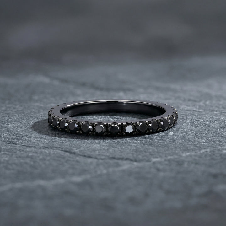 Black Gold Slim Eternity Ring