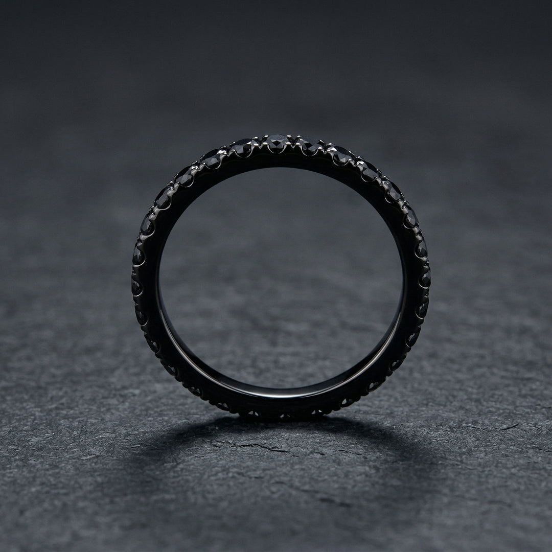 Black Gold Slim Eternity Ring