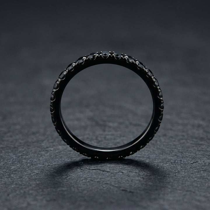 Black Gold Slim Eternity Ring