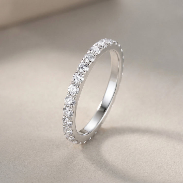 White Gold Slim Full Eternity Ring