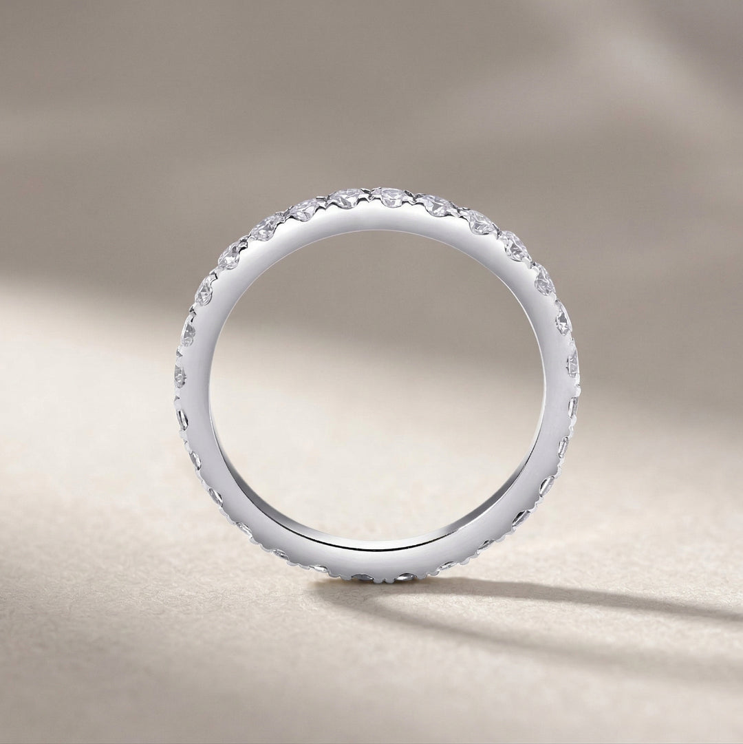 White Gold Slim Full Eternity Ring