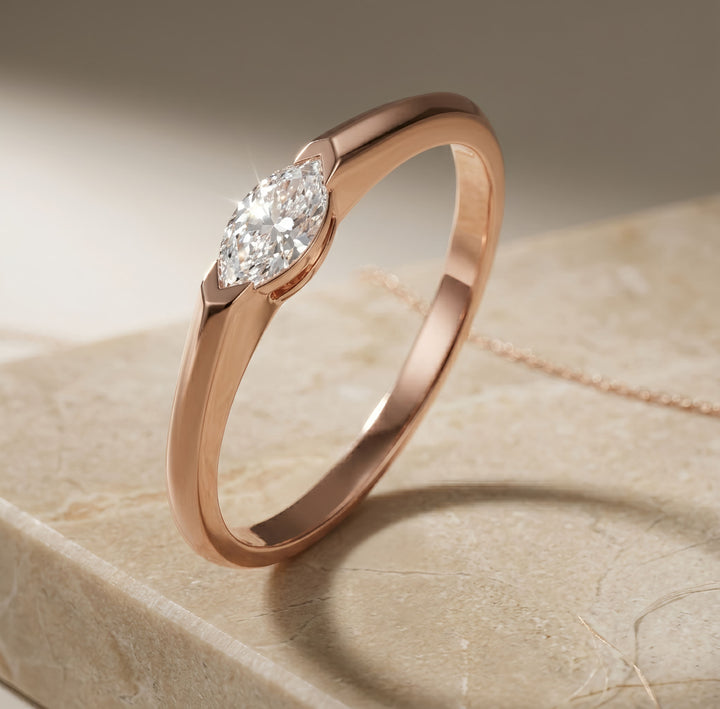Slim Marquise Ring | Rose Gold