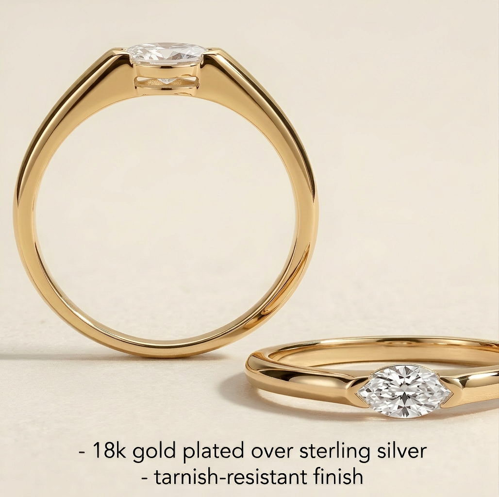 Slim Marquise Ring | Yellow Gold