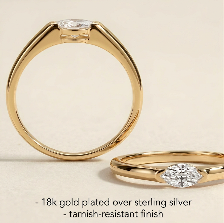 Slim Marquise Ring | Yellow Gold