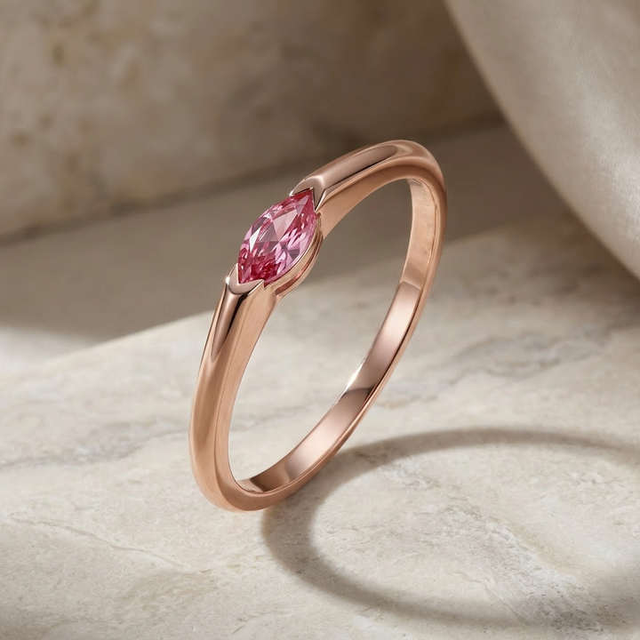 Slim Marquise Ring | Rose Gold