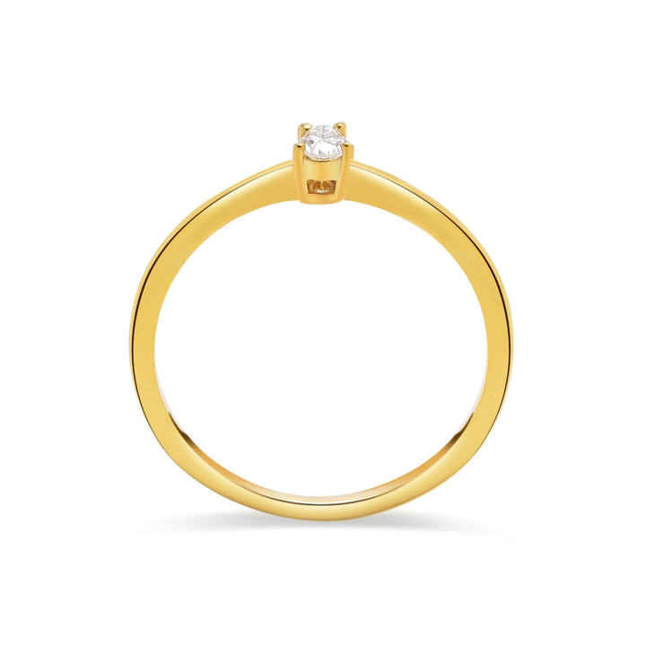 Slim Solitaire Diamond Ring - MoonClosing