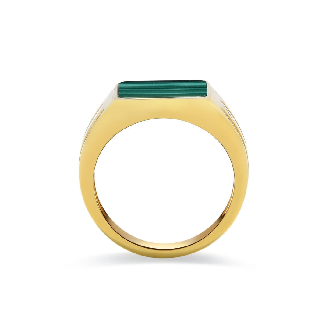 Square Malachite Signet Ring - MoonClosing
